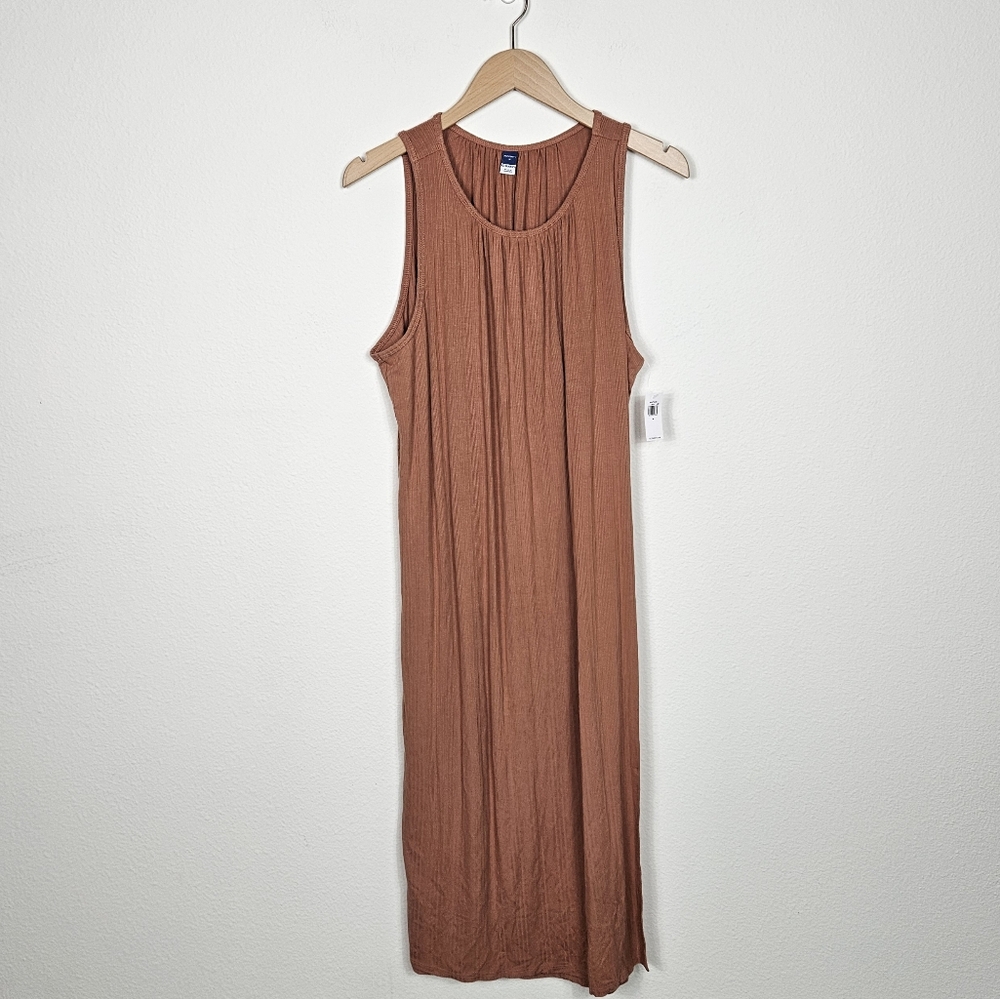 Old Navy Rust Brown Sleeveless Midi Dress